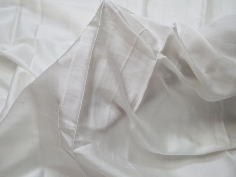 Indian White Plain Pure Silk Cotton Dyeable Fabric by The Yard, designer blouses making silk fabric