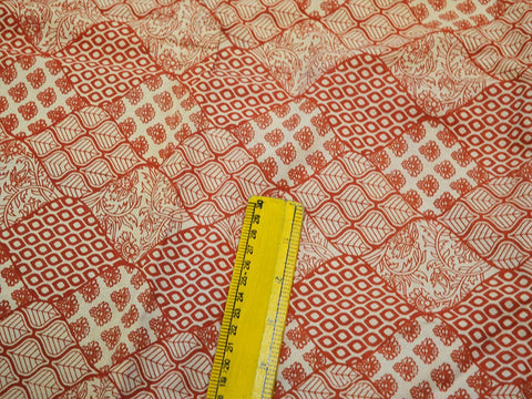 Red Rust Color Block Printed Cotton Fabric By Yard Decorative Soft Cotton For Dress Crafting Sewing Clothing Dress Material Curtains Fabric