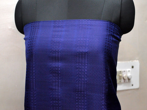 Indian Navy Blue Brocade Fabric By The Yard Crafting Jacquard Wedding Dress Fabric Banarsi Sewing Costumes Bridesmaid Skirt Home Furnishing