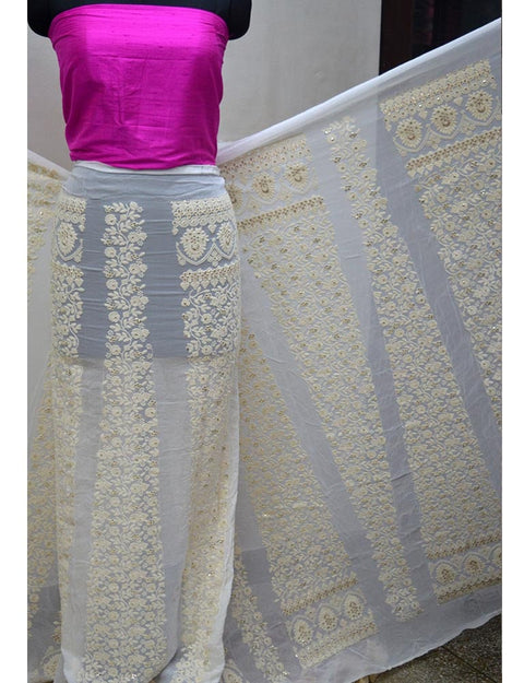 Chickankari Fabric For Lehnga, Blouse Making Fabric, Floral Fabric For Saree, Floral Fabric For Dresses, Sequins Fabirc For Dresses, Dress Material