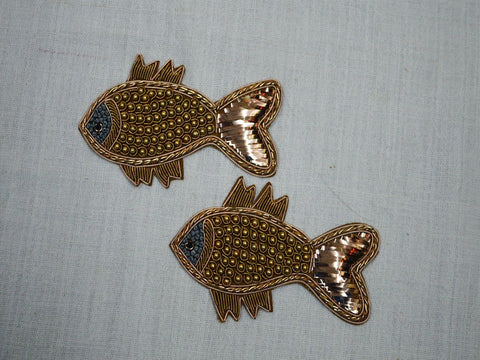 Indian Patch Golden Appliques Scrapbooking Appliques Sewing Accessories Dress Applique Bullion Applique Crafts Handcrafted Appliques