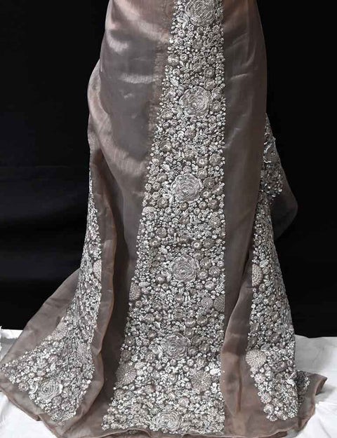 Organza Sequenced Work Fabric , Kurta Fabric, Sherwani Fabric, Women's Wear Fabric, Gifts for Dad, Gifts for Husband