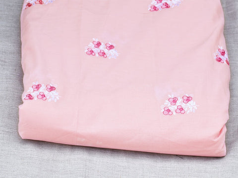 lehengacholi making embroidery fabric, Embroidery Fabric By the Yard, Indian Embroidery Floral Fabric, Floral Thread Work Fabric