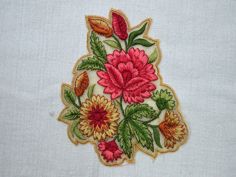 Embroidered Sewing Indian Dresses Patches Floral Applique Decorative Thread Appliques Handmade Patch