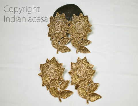 Handmade Beaded Patches Appliques Rhinestones Appliques wedding dress patch Sewing Applique Beaded Appliques embellished applique