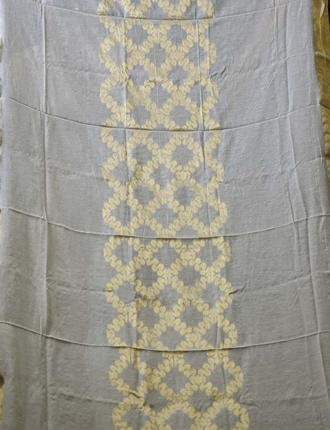 Elegant ethnic stole made with wooden blocks and hand printed, Beach Wrap Pareo, Cotton Silk Dupatta