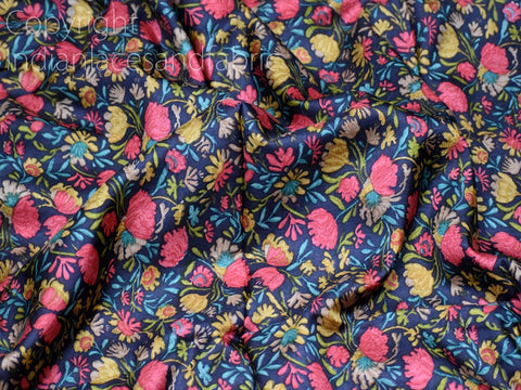 Sewing crafting pure Printed silk fabric, outdoor dresses pure printed silk fabric, pure printed silk for doll making,   projects making pure printed silk fabric