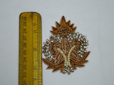 Applique For Dress Flower Design Applique Wedding Dress Patch Beaded Designer Flower Design Applique 3 inch