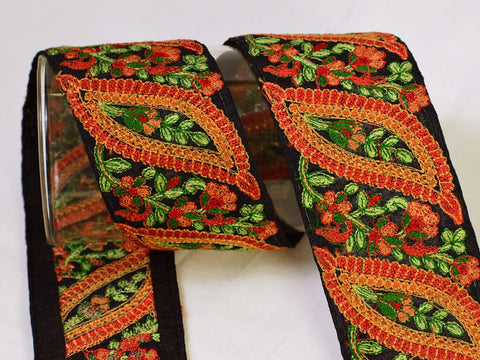 9 Yard Indian 5cm Embroidered Ribbon Decorative Embroidery Trim Embellishments DIY Crafting Sewing Saree Indian Sari Border Home Decor Tape