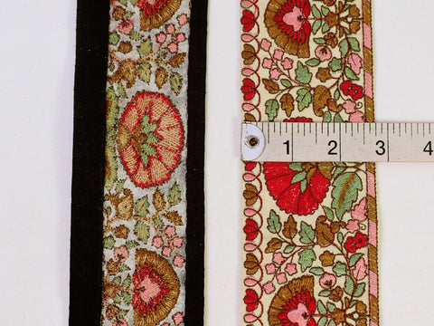 9 Yard Indian 7CM Embroidered Trim Drapery Hats Bag Saree Dresses Border Trims Decor Ribbon Crafting Sewing Embellishments Home Décor Tapes