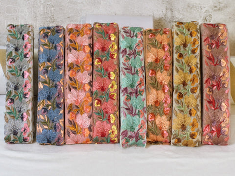 9 Yard Decorative Indian Trims Sari Embellishments Embroidery Clutches Ribbon Cushions Sewing Crafting Trimmings Curtains Headbands Borders