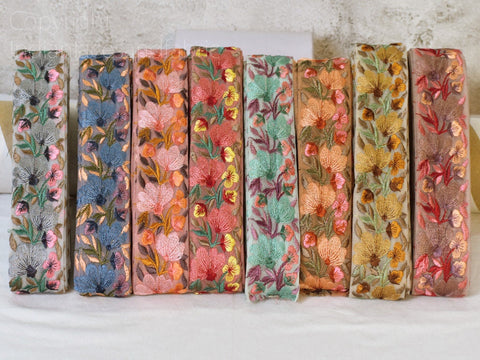 9 Yard Decorative Indian Trims Sari Embellishments Embroidery Clutches Ribbon Cushions Sewing Crafting Trimmings Curtains Headbands Borders