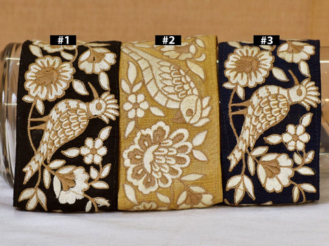 9 Yard Indian Embroidered 7CM Trim Drapery Hats Bag Saree Tape Decorative Ribbon Crafting Sewing Sari Borders Embellishments Home Decor