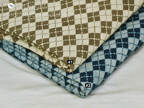 Beautiful Striped Design Fabric are printed by wooden blocks, Crafting Fabric, Summer Dresses Print Cotton Fabric