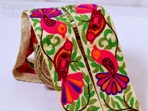 9 yard Decorative 6CM Embellishments Fabric Trim Embroidered Sari border Indian Embroidery Sarees Lace Crafting Sewing Costumes Ribbon