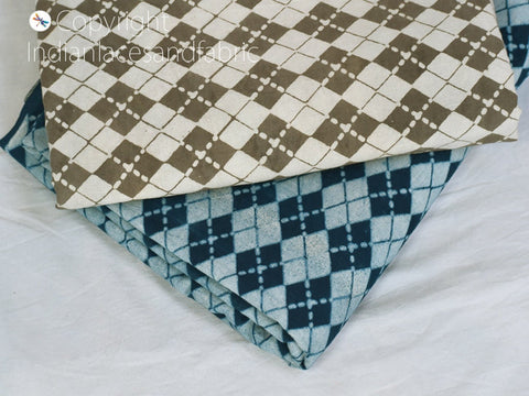 Indian cotton fabric, soft cotton fabric, indigo fabric, quilting fabric, Fabric For Cushion Cover