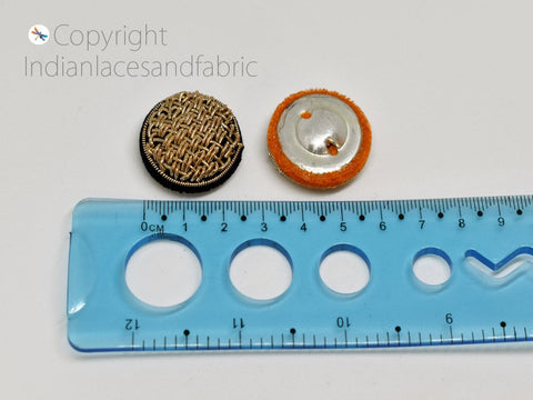 Zardozi Handcrafted Button, Handcrafted Buttons, Wedding dress button, wholesale buttons, 2.5 cm diameter with two holes