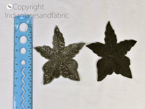 Sequins Appliques Zardozi Patches Appliques Rhinestones Appliques wedding dress patch Sewing Applique Beaded Appliques 4.5 inch applique