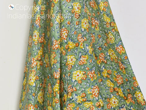 Block Printed Soft Cotton Fabric, Party Wear Fabric, Designer Fabric, Wedding Fabric, Gowns Fabric