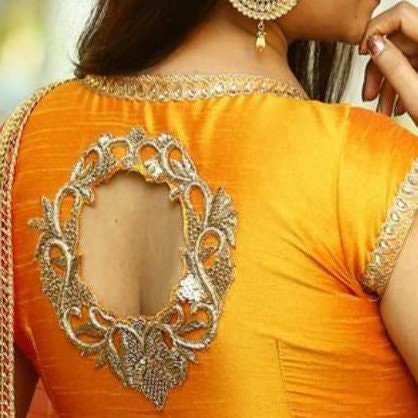 Floral Zari Patches applique, Beaded Work Neck Patches, Sewing applique, Embroidered Trim