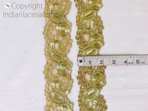 9 yard Decorative 5cm Stone Trim festive Season dress tapes bridal wedding sari border garment accessories Stone Beaded Trimmings