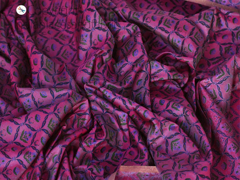 Indian Twin Shade Soft Pure Printed Silk Saree Fabric by the yard, projects making pure printed silk fabric, upholstery pure printed silk fabric