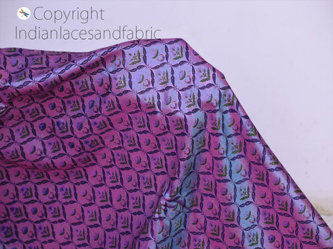 Twin Shade Soft Pure Printed Silk Fabric, Summer Dresses Silk Fabric, Pure Silk For Wall Decor,