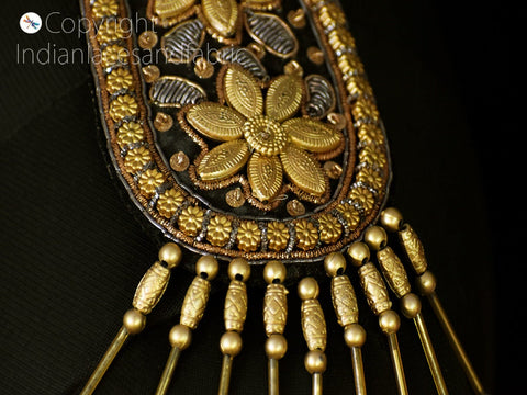 Epaulet Fringe Shoulder Badge Patches Tassel Chain Suit DIY Fashion Tassel Crystal Applique for Wedding Dance Punk Patches