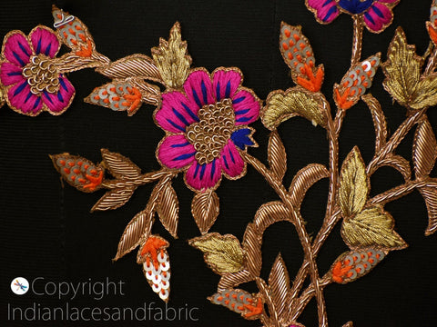 Floral Handcrafted Sew on Patches Sewing Handcrafted Patches Applique Handmade Beaded Patches Appliques Rhinestones Appliques wedding dress patch Sewing Applique
