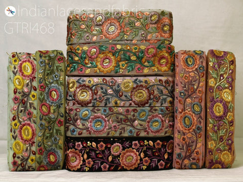 9 Yard Indian 5cm Sari Embellishments Embroidery Trim Saree Ribbon Embroidered Home Décor Tape Sewing Crafting Trimmings Purse Border