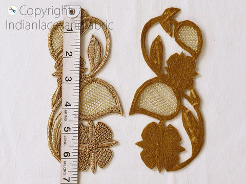 Zardozi Patches Rhinestones Appliques wedding dress patch Sewing Applique Beaded Appliques 7.5 Inch applique