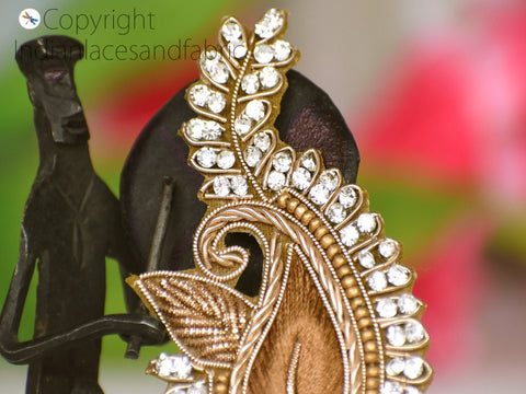 Appliques in Rhinestone Silver Color are extremely beautiful applique Decorative Zari Patches Gota Pati Applique