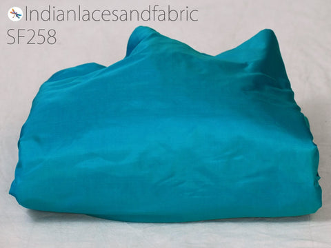 Turquoise Blue Soft Pure Plain Silk Fabric by the yard, Clutches Pure Silk Fabric, Doll Dress Making Silk, Crafting Silk Fabric, Party Wear Silk
