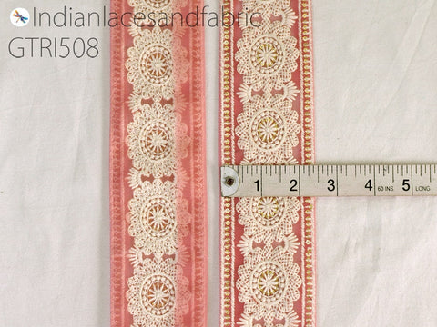 9 Yard Indian 6 CM Sari Border Embroidered Gown Trim Cushions DIY Crafting Wedding Saree Sewing Embroidery Dress Ribbon Dress Trimming