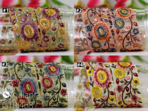 9 Yard Indian 5cm Sari Embellishments Embroidery Trim Saree Ribbon Embroidered Home Décor Tape Sewing Crafting Trimmings Purse Border