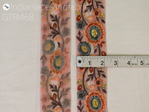 9 Yard Indian 5cm Sari Embellishments Embroidery Trim Saree Ribbon Embroidered Home Décor Tape Sewing Crafting Trimmings Purse Border
