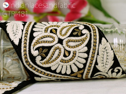 9 Yard Indian Decorative 15cm Dresses Laces Embroidery Gown Border Fabric Trim DIY Crafting Saree Ribbon Sewing Dress Purse Home Décor Tape