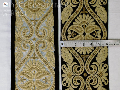 9 Yard Indian Decorative 15cm Dresses Laces Embroidery Gown Border Fabric Trim DIY Crafting Saree Ribbon Sewing Dress Purse Home Décor Tape