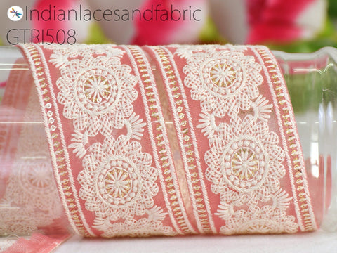 9 Yard Indian 6 CM Sari Border Embroidered Gown Trim Cushions DIY Crafting Wedding Saree Sewing Embroidery Dress Ribbon Dress Trimming