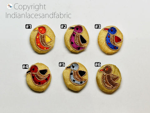 Embroidered button, Embellishment Button, Indian Buttons, Metal embellishment, Wholesale buttons, Ethnic buttons, craft button, Round Design , Beaded Button