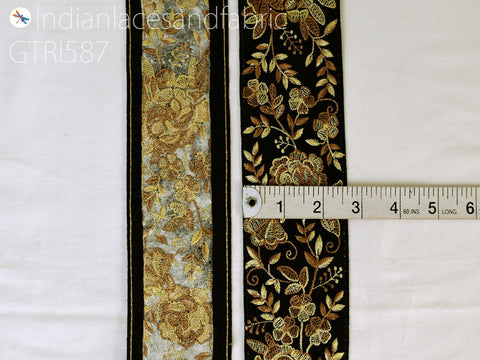 9 Yard Indian 65mm Embroidered Trim Decor Bag Decorative Embroidery Embellishments Denim Jacket DIY Crafting Sewing Saree Ribbon Sari Border