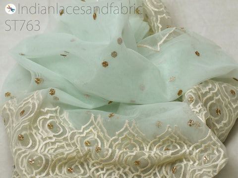 Mint Net Dupatta, Ethnic Motifs Woven Design Dupatta with Zari, indian wedding dress/ethnic stole, choli dupatta