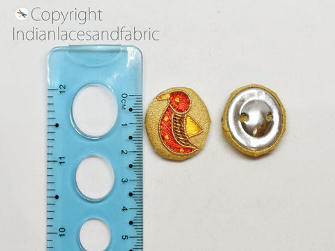 Exclusive Button, Wedding Dress Button, Decorative Button, Neck Button,  Indian Saree button, 3 cm diameter with two holes