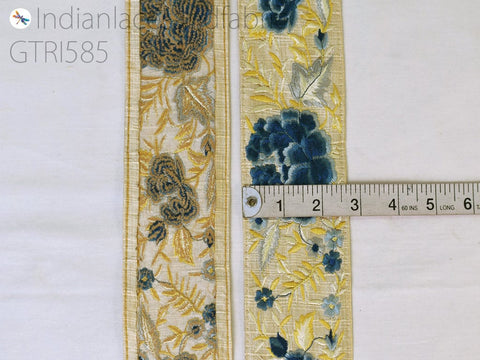 9 Yard Embroidered 7CM Trim Indian Bridal Belt lace Crafting Fabric Saree Sewing Decorative Beach Bag Sewing Craft Ribbons Home Decor Border