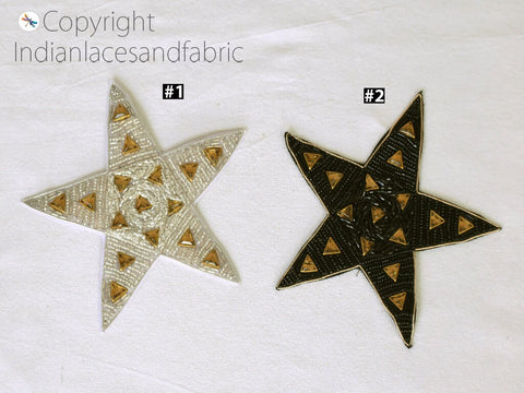 Stars Sewing Beaded Patches Appliques Dresses Handmade Patches Embroidered Bridal Appliques