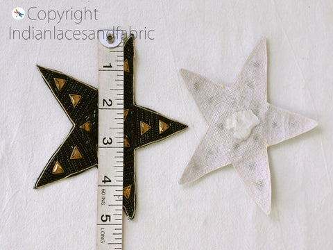 Beaded work Patches Star Applique Bridal Appliques, Wholesale Appliques, 5 Inches Patches, applique for bridal dresses