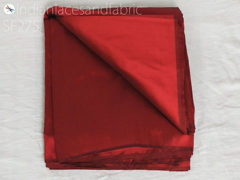 80 gsm Iridescent Red Black Indian Pure Silk Fabric by the yard Soft Silk Curtains Scarf Costume Apparels Wedding Evening Dresses Dolls