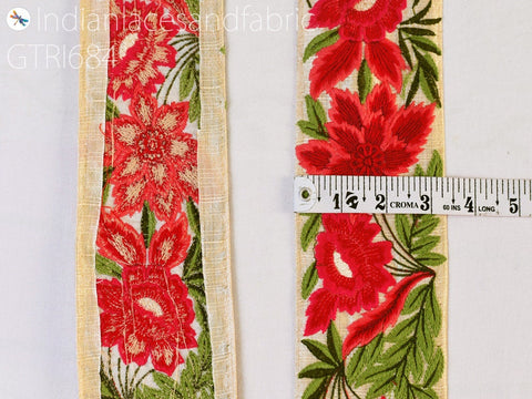 9 Yard Embroidered Fabric 8cm Trim Indian Laces Curtains Home Sari Border Saree Ribbon DIY Crafting Sewing Decor Accessories Embellishments