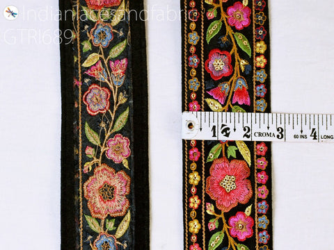 9 Yard Embroidery 65mm Ribbon Embellishments DIY Crafting Embroidered Fabric Trim Decorative Sewing Saree Indian Sari Border Home Decor Bag