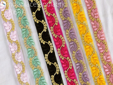 9 Yard Embroidered 3cm Embellishment Sewing DIY Crafting Embroidery Cushions Lace Home Decor Fabric Trim Gift Wrapping Ribbon Indian Border